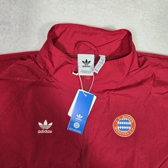 Adidas Originals FC Bayern Munich Mens XL Track Soccer Jacket Windbreaker IS6508 - Picture 3 of 15